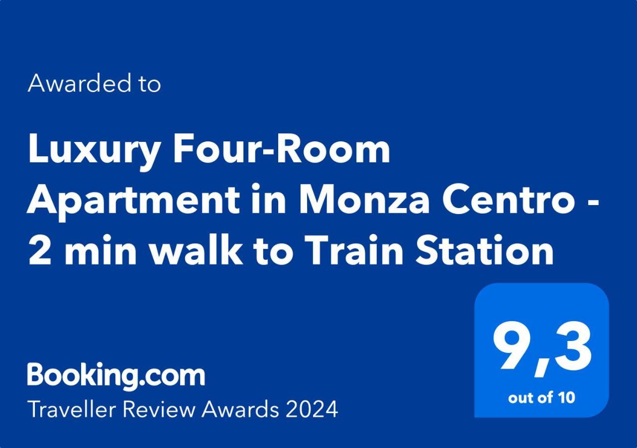 Luxury Four-Room Apartment In Monza Centro - 2 Min Walk To Train Station 외부 사진